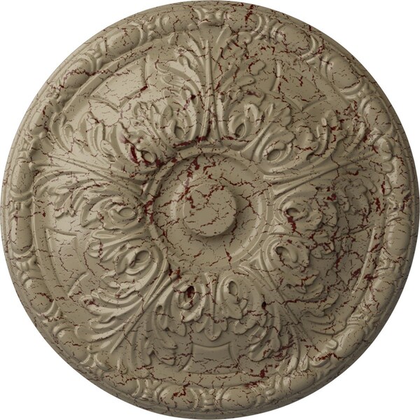 Ekena Millwork Granada Ceiling Medallion (Fits Canopies up to 4 1/4"), 15 3/4"OD x 5/8"P, Gobi Desert Crackle CM16GAGDC - main